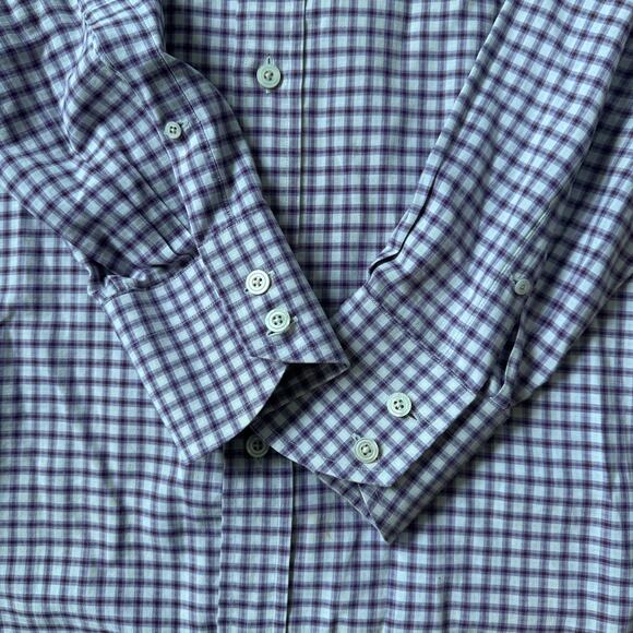 Tom Ford Purple Plaid Button Front Shirt - Picture 5 of 10